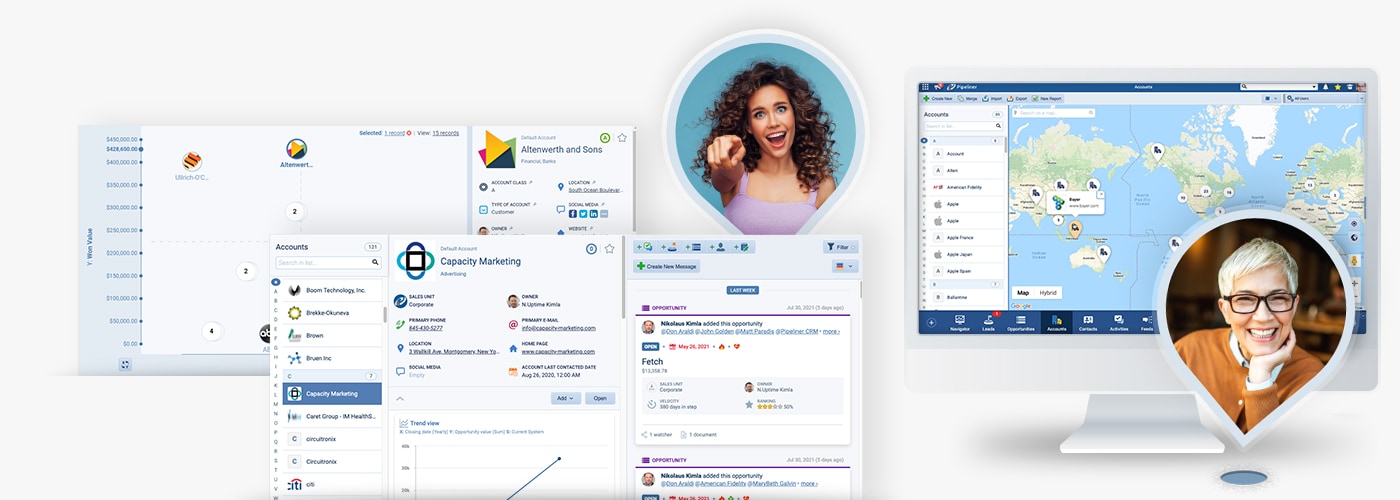 Multiple intuitive interfaces to work with Sales CRM