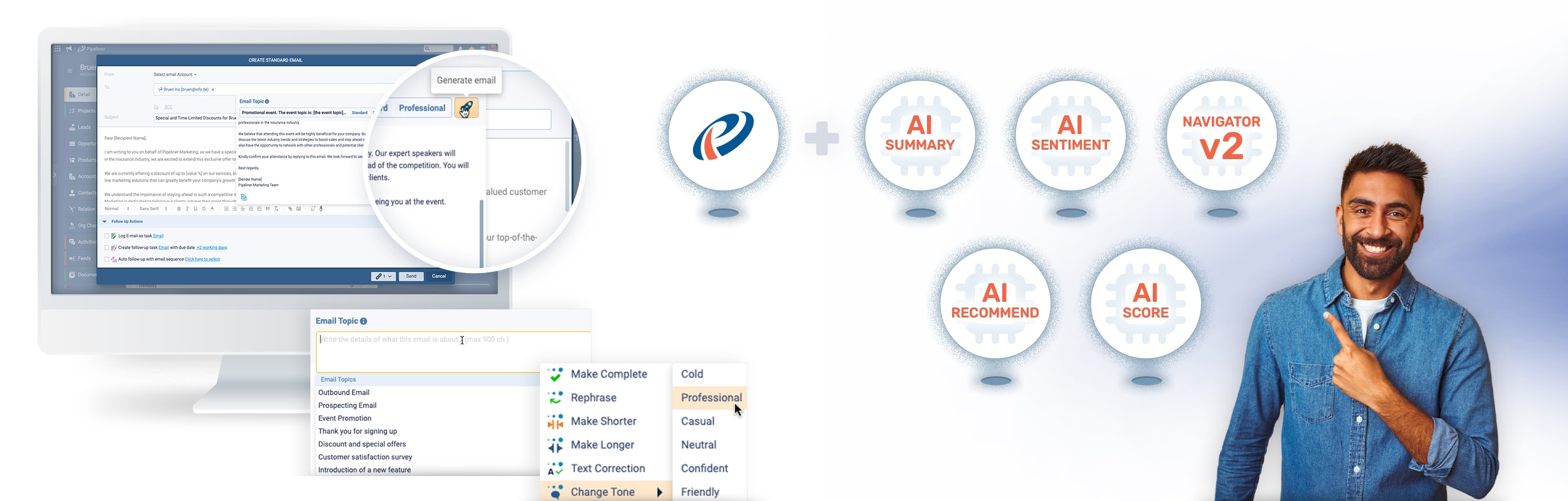 Pipeliner CRM Voyager AI Gen2 new features for Sales CRM