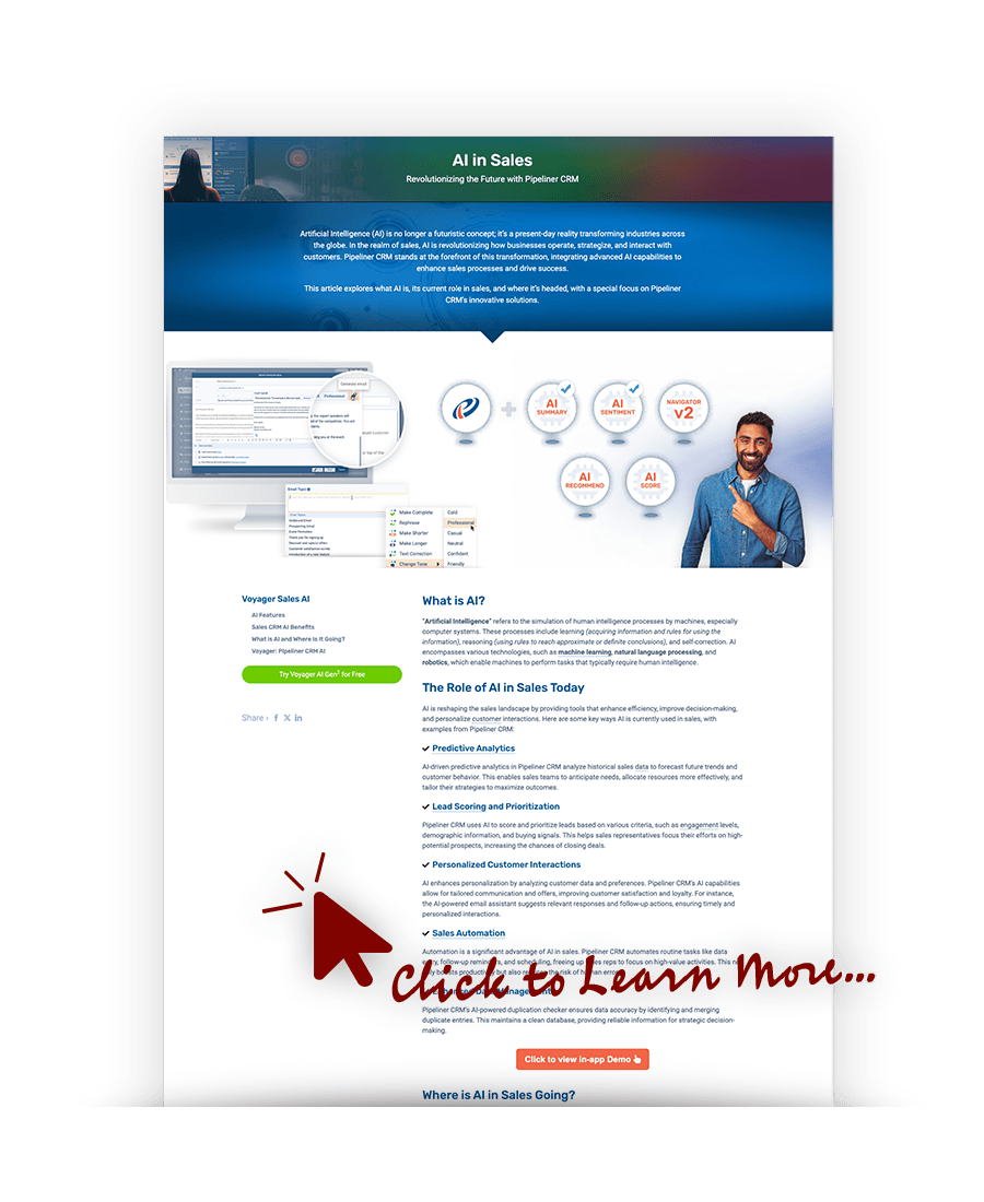 AI in Sales: Revolutionizing the Future with Pipeliner CRM