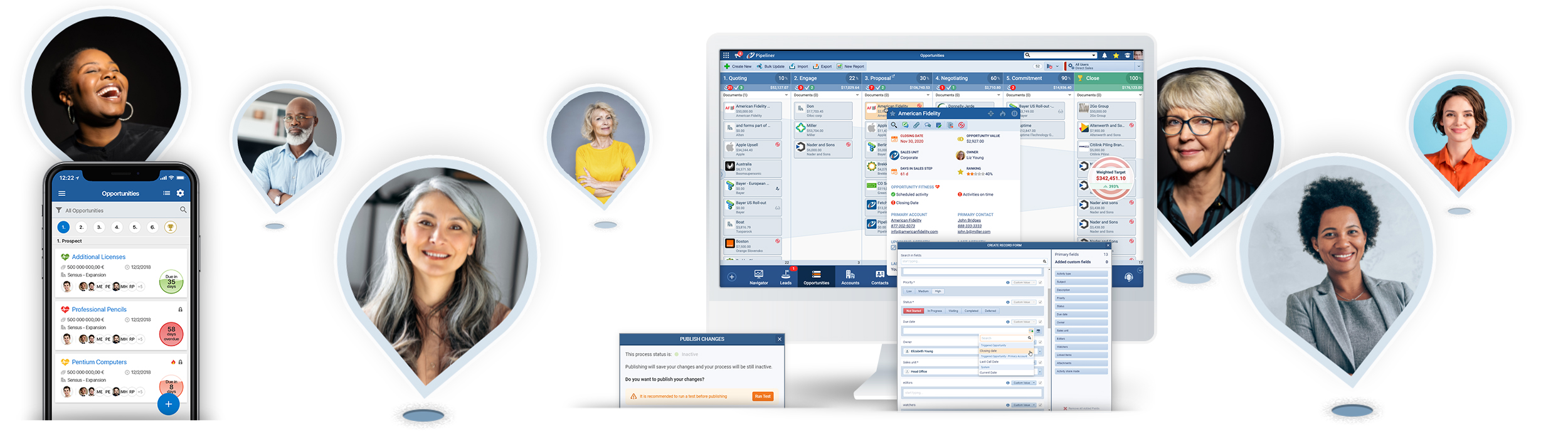 Pipeliner CRM sales features