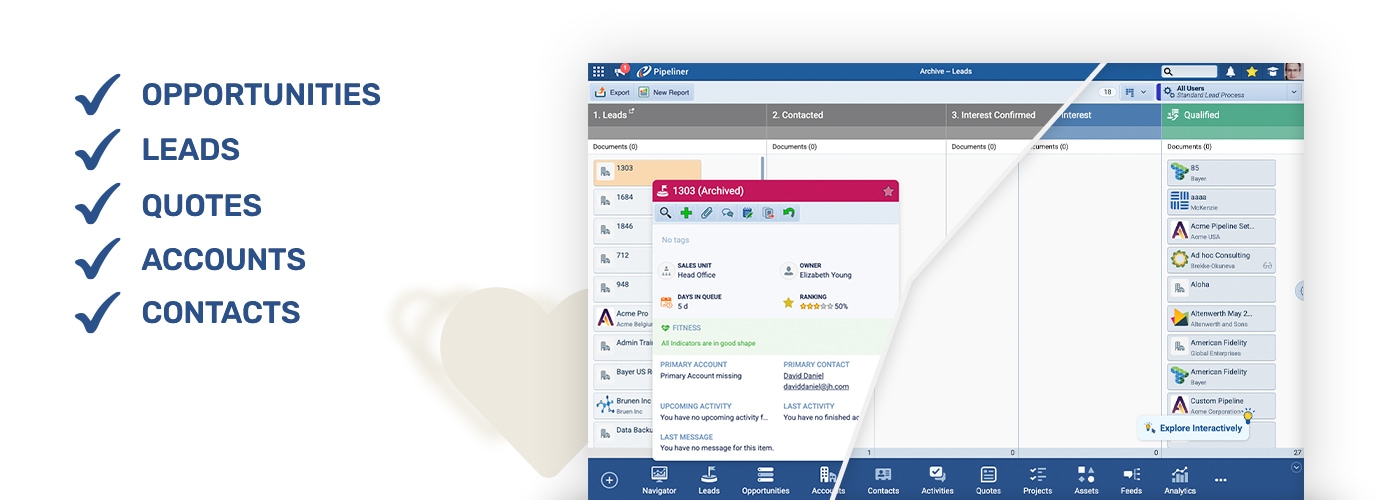 Pipeliner CRM archive features